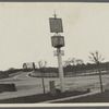 View at Canoe Place Inn. Shows sign, roadway, bridge. Hampton Bays,  Southampton