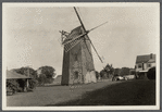 Windmill. West side of Windmill Lane, north of West Main Street. Burned down July 1924. Windmill cottage on right. Amagansett, East Hampton