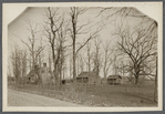 Isaac Mills house, later Nathaniel Tuthill house. East side road to Middle Island, north of D.D. Swezey house and Main Street. At right of house is former schoolhouse, moved here. Yaphank, Brookhaven