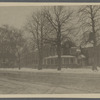 View of east side Main Street. South of David's Lane and Presbyterian Church and Parsonage. East Hampton, East Hampton
