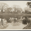 View of west side Main Street, showing the Maidstone Arms Hotel, formerly Osborne House. South end opp. cemetery, pond in foreground. East Hampton, East Hampton