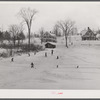 On Saturdays children of the neighborhood have ski races. Woodstock, Vermont