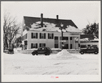 Center of town during skiing season. Woodstock, Vermont