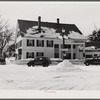 Center of town during skiing season. Woodstock, Vermont