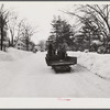 Farmer coming into town with sled. Woodstock, Vermont