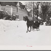 Going to town in a sleigh. Woodstock, Vermont