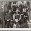 Hired help resting after day's work on Upwey horse farm, South Woodstock, Vermont