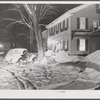 Old home converted into an inn at night. Woodstock, Vermont