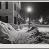 Center of town. Woodstock, Vermont. "Snowy night"