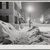 Center of town. Woodstock, Vermont. "Snowy night"