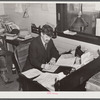 Baggage room agent in railway station. Mount Whittier, New Hampshire