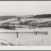 Drift fence and farm lands from Sugar Hill, near Franconia, New Hampshire