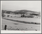 Drift fence and farm lands from Sugar Hill, near Franconia Notch, New Hampshire