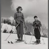 Skiers near Franconia, New Hampshire