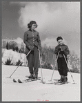 Skiers near Franconia, New Hampshire