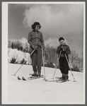 Skiers near Franconia, New Hampshire