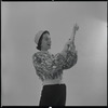 Woman modeling gloves