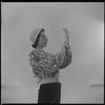 Woman modeling gloves