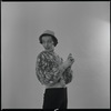 Woman modeling gloves