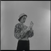 Woman modeling gloves