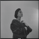 Woman modeling fur