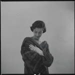 Woman modeling fur