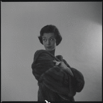 Woman modeling fur