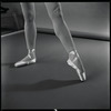 Yvonne Mounsey (?) modeling pointe shoes
