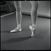 Yvonne Mounsey (?) modeling pointe shoes