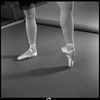 Yvonne Mounsey (?) modeling pointe shoes