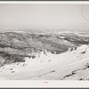 Looking northeast from top of Mount Mansfield. Smugglers Notch near Stowe, Vermont