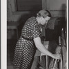 Mrs. Lloyd Young weaving a rug at Plum Bayou Project, Arkansas (see general caption)