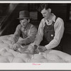 Farmers working in mattress-making unit. Community service center, Faulkner County, Centerville, Arkansas (see general caption)