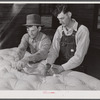Farmers working in mattress-making unit. Community service center, Faulkner County, Centerville, Arkansas (see general caption)