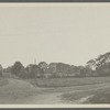 View looking west of Dominy windmill, alias Hook Mill, and burying ground. East Hampton, East Hampton