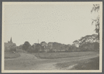 View looking west of Dominy windmill, alias Hook Mill, and burying ground. East Hampton, East Hampton