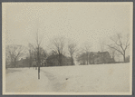 View of west side North Main Street. At junction with Amagansett Road, south of Hook Mill. Left: Bushnell family, Smith (1923). Center: Dr. Edwards (1925). East Hampton, East Hampton