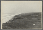 View of shoreline. West of Hither Plain Life Saving Station. Looking west from Lookout. Montauk, East Hampton