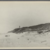 View of shore and Lookout. Hither Plain Station. Lookout used during the World's War. Montauk, East Hampton
