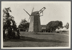 Windmill. West side Windmill Lane, north of West Main Street. Burned down July 1924. Windmill cottage in rear. Amagansett,  East Hampton