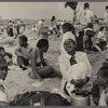 Crowded beach scene