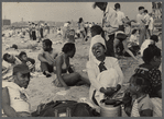 Crowded beach scene