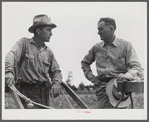 Parish F.S.A. Supervisor, Willie R. Roberts talking and discussing farm problems with his brother-in-law of Pleas W. Rodden, R. R. borrower, who had been cultivating his cotton. West Carroll Parish, La