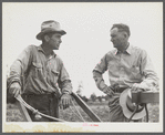 Parish F.S.A. Supervisor, Willie R. Roberts talking and discussing farm problems with his brother-in-law of Pleas W. Rodden, R. R. borrower, who had been cultivating his cotton. West Carroll Parish, La