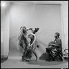 Curtiss James with unidentified dancer and drummer
