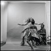 Curtiss James with unidentified dancer and drummer