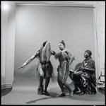 Curtiss James with unidentified dancer and drummer