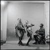 Curtiss James with unidentified dancer and drummer
