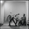 Curtiss James with unidentified dancer and drummer