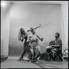 Curtiss James with unidentified dancer and drummer